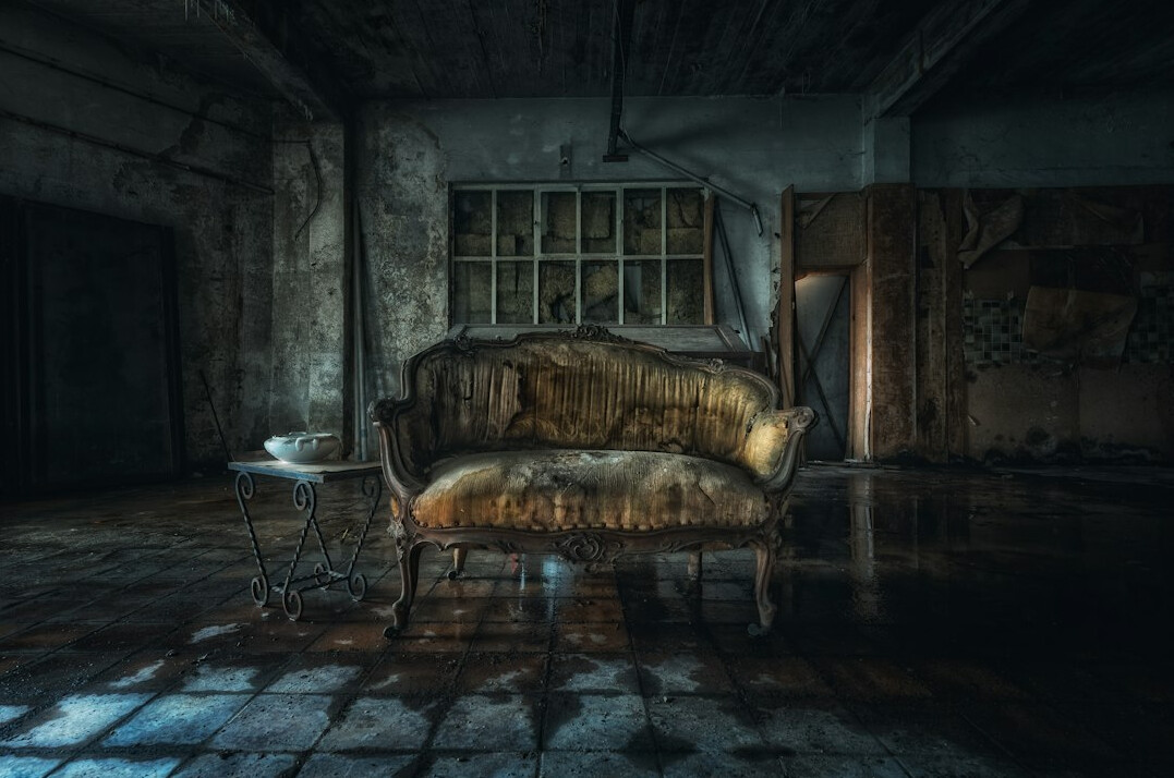 dark mansion hallway