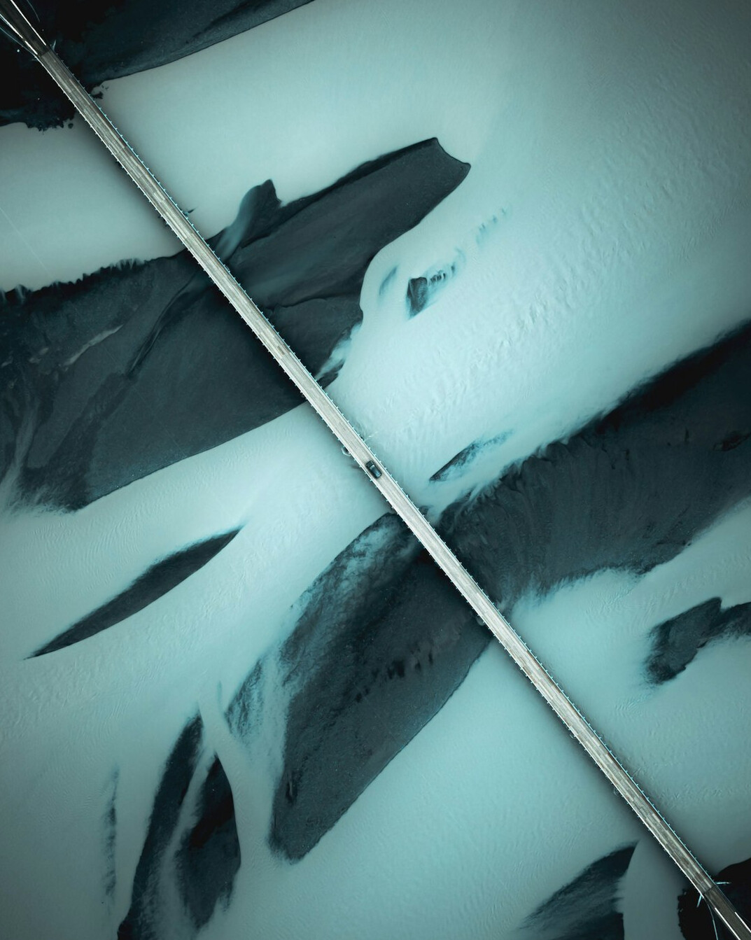 drone over ice